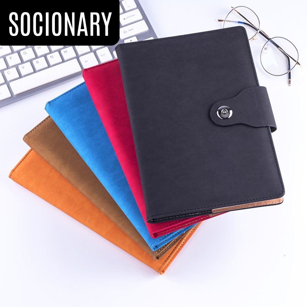 

Notebook Hardcover Buku Catatan Bookpaper Cover Kulit Warna Hitam