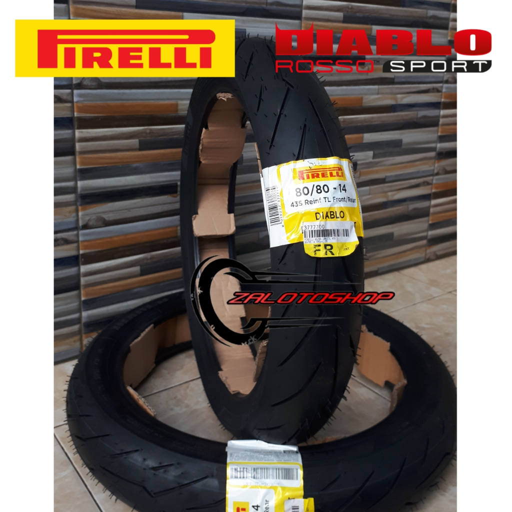 Ban Motor Pirelli Diablo Rosso Sport 80/80 R14 untuk Motor Vario, Scoopy, Spacy, Beat, Mio