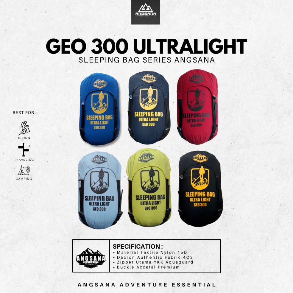 Terbaru Sleeping Bag Ultralight Angsana seri GEO 3