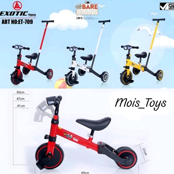 stok baru Sepeda Keseimbangan Balance Bike New Exotic ET5511 ET79 Ada Dorongan Stang bisa dilipat