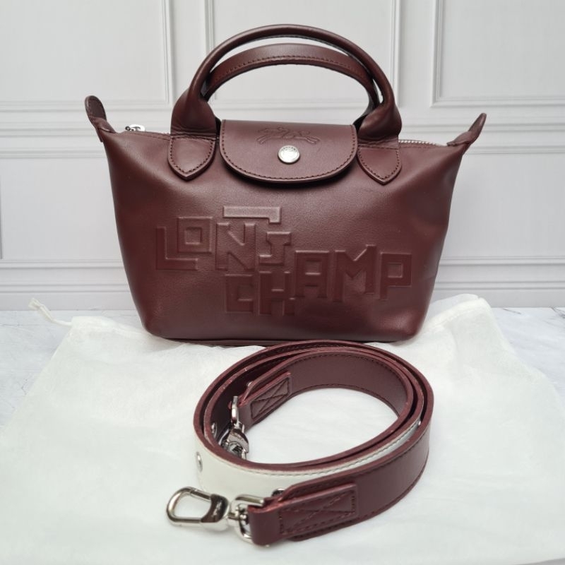 Tas Longchamp Cuir xs original murah
