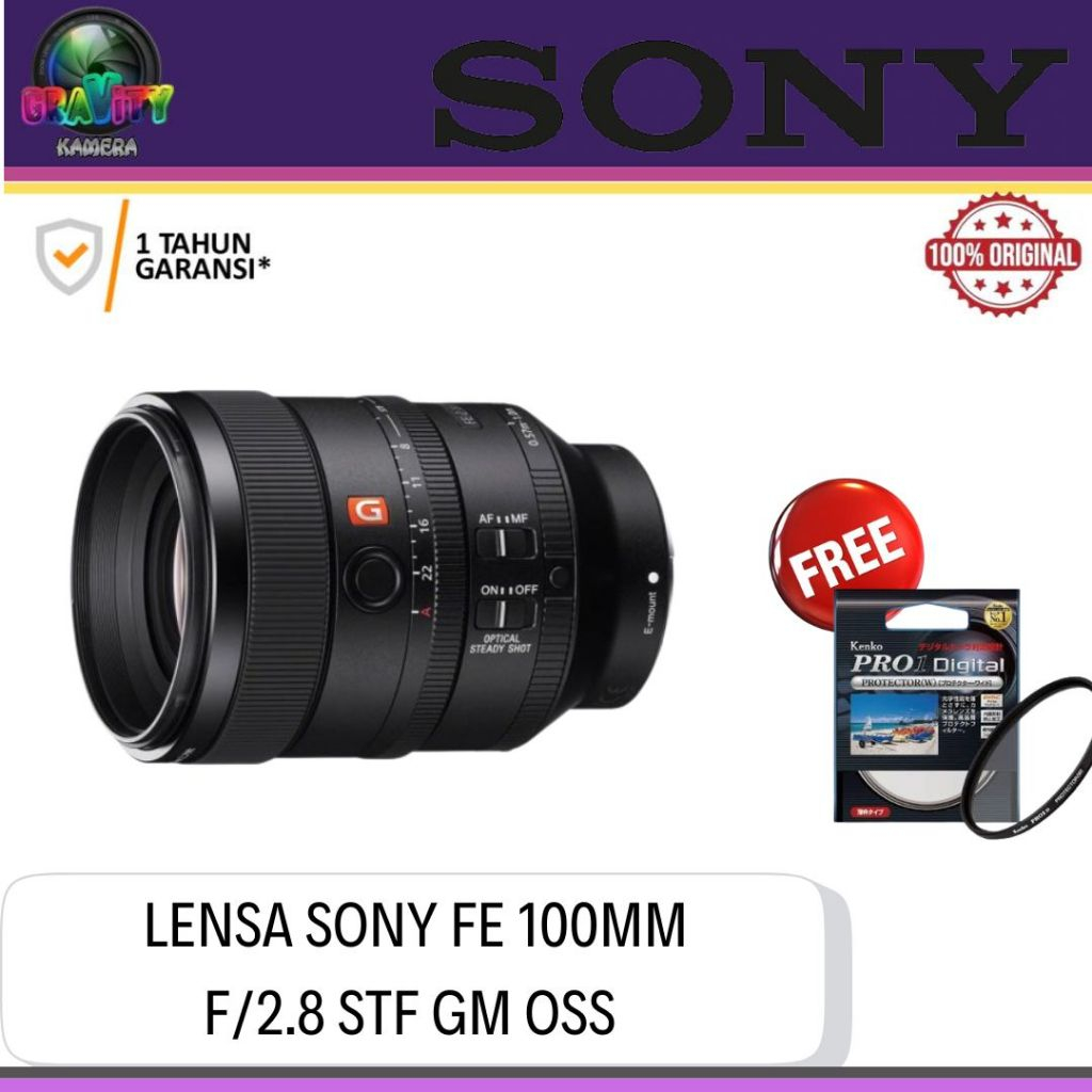 LENSA SONY FE 100MM F2.8 STF GM OSS / SONY FE 100MM F2.8 STF GM OSS