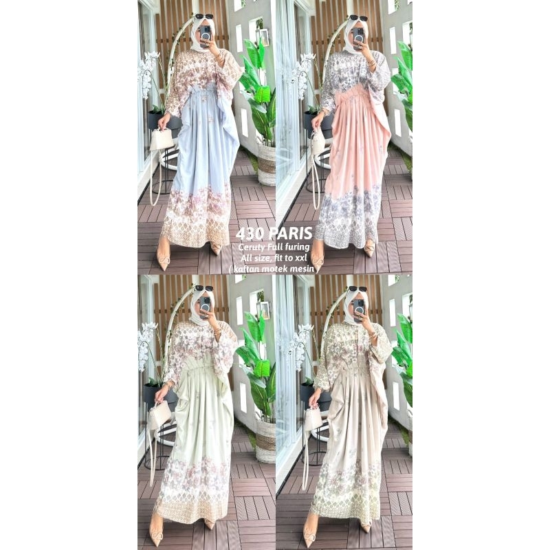 Kaftan Paris / kaftan Cantik / kaftan lebaran / kaftan motif / kaftan ceruty / kaftan payet