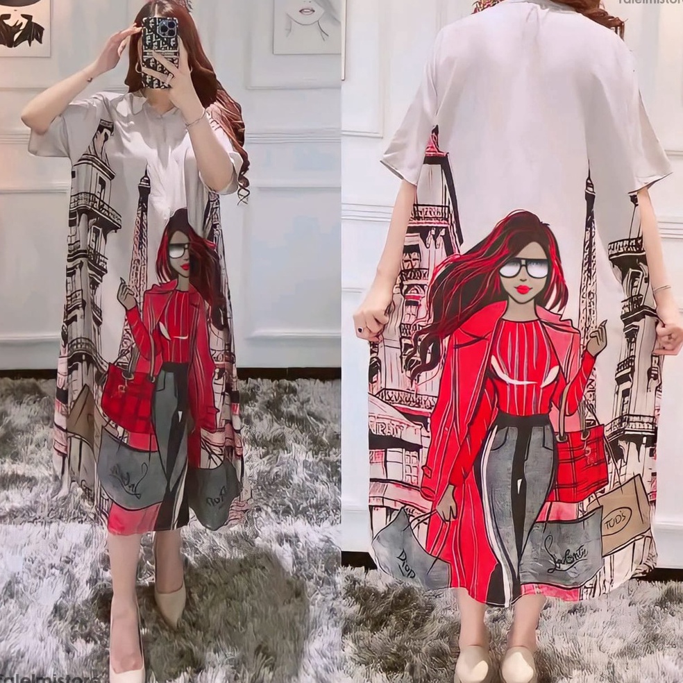 ART Q92F Baju Daster Dress Shofia Busui Kekinian Murah Wanita Jumbo LD 13 Kimono Rayon Premium Serut