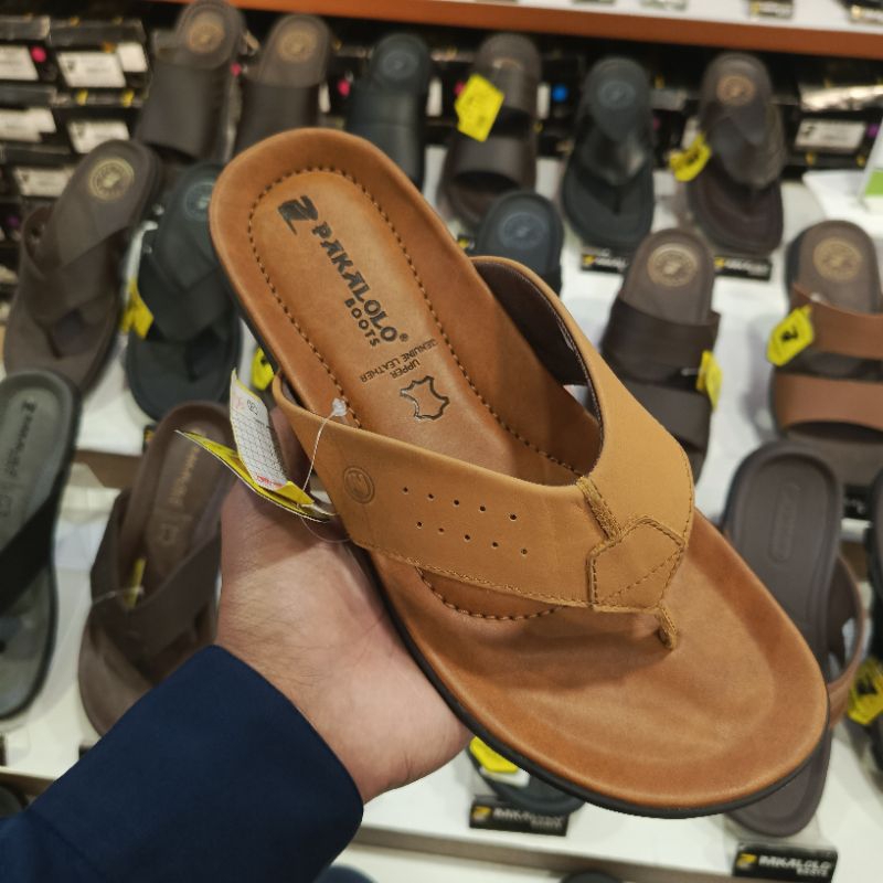 SANDAL SLIDE FLAT PAKALOLO KULIT PRIA MOTIF TALI JEPIT || SANDAL TALI JEPIT KULIT PRIA PAKALOLO ORIG