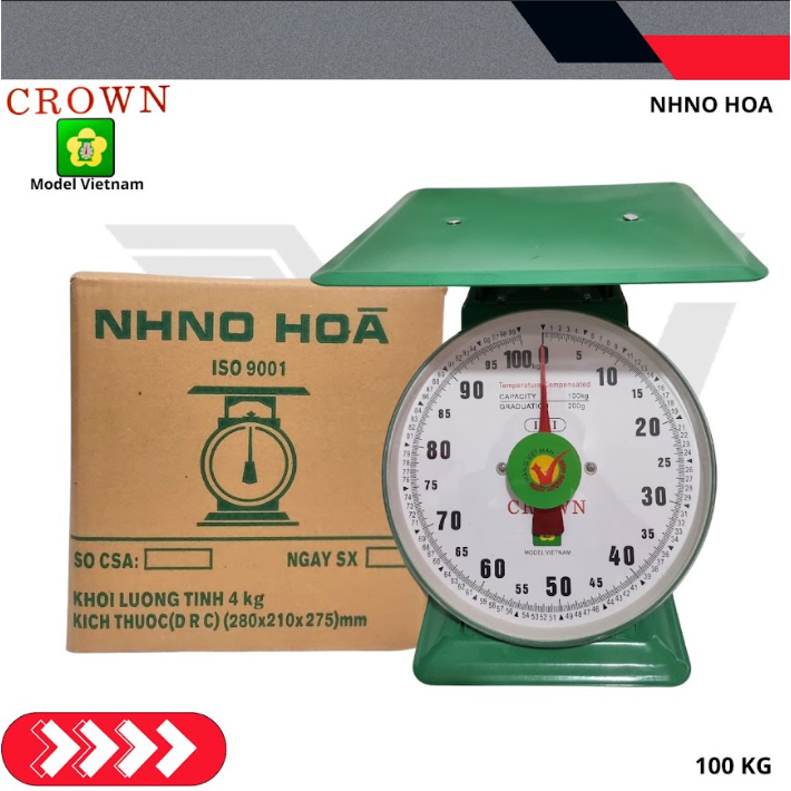Timbangan duduk 100kg / Timbangan 100kg vietnam quality CROWN / Timbangan nhon hoa 100kg CROWN