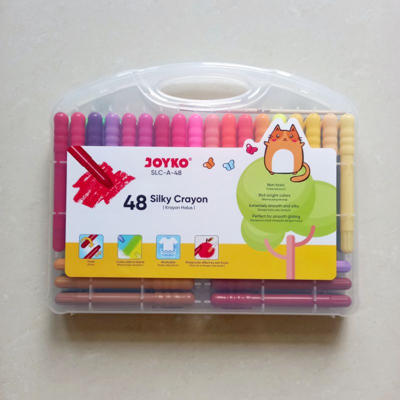 

[ MURAH ] Krayon Halus 48 Warna Silky Crayon Joyko SCL-A-48