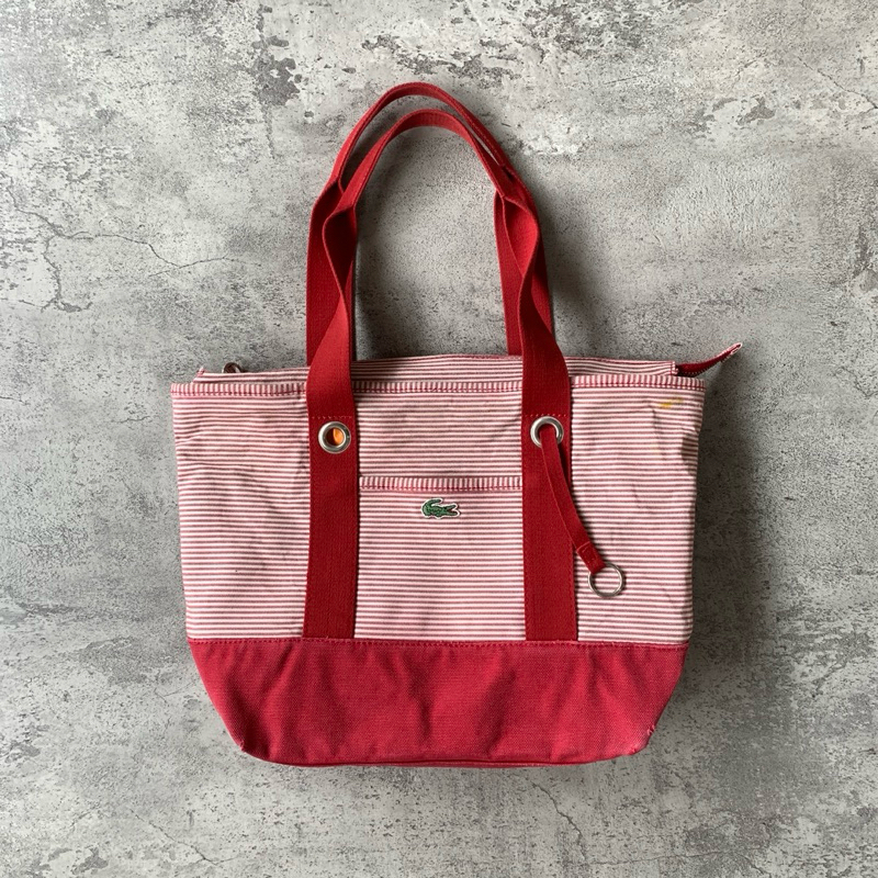 LACOSTE TOTE BAG RED