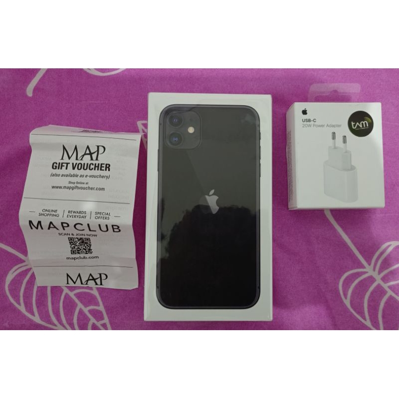 Apple Iphone 11 128GB Black Garansi Resmi Indonesia (New Segel)