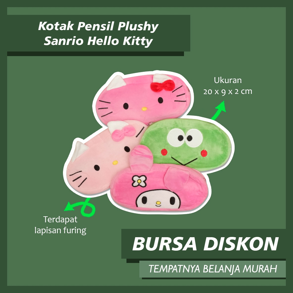 

Kotak Pensil Plushy Sanrio Tempat Pensil Wadah Pensil Kostak Pouch makeup Kosmetik