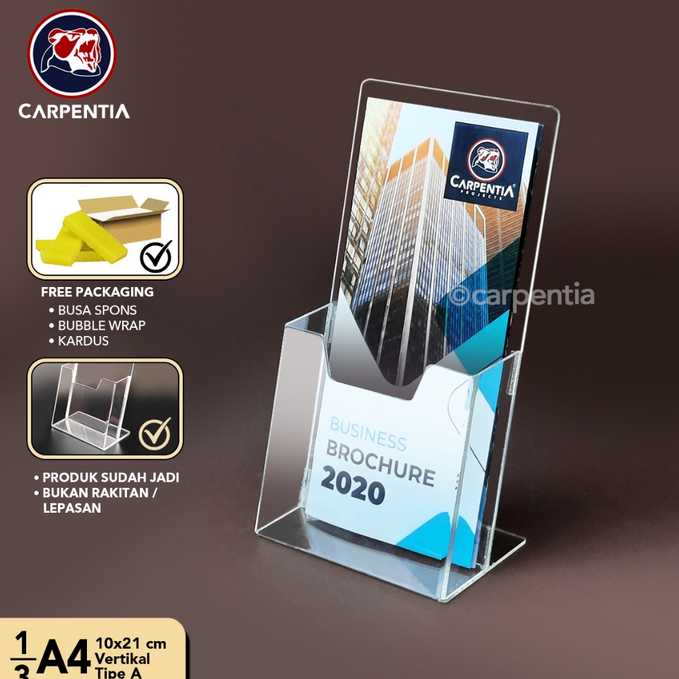 

TEQ292 Terlaku Brochure Holder AcrylicTempat Brosur Akrilik 13 A4 Tipe A Bening