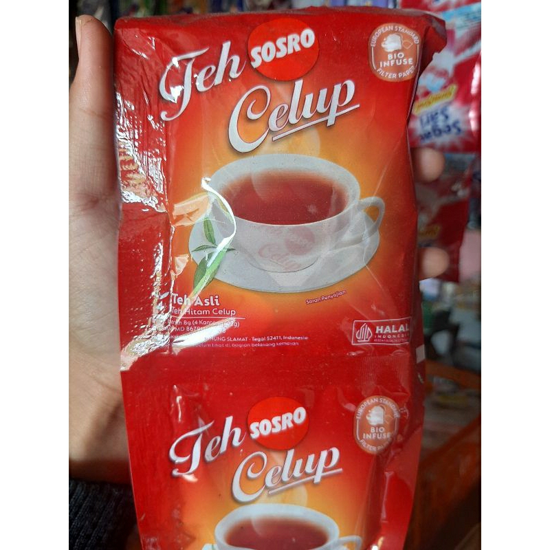 

(10 SACHET) TEH SOSRO CELUP 8GRAM ISI 4KANTONG TEH PER SACHET