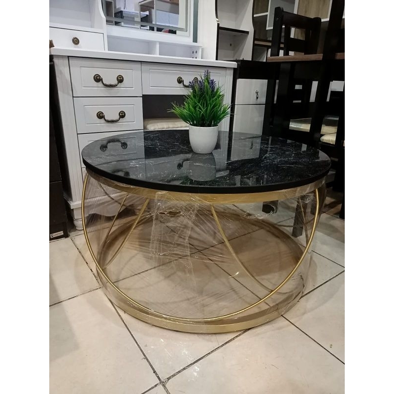 Meja Tamu Bulat hpl minimalis