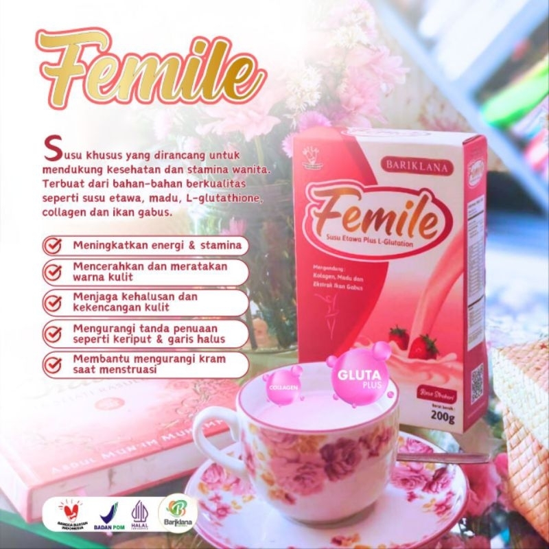 

FEMILE SUSU ETAWA PLUS L-GLUTHATIONE UNTUK KECANTIKAN DAN KESEHATAN WANITA