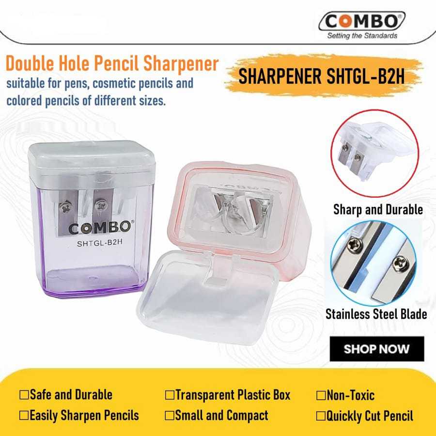 

Serutan Pensil 2 Lubang / Double Hole Pencil Sharpener / Rautan SHTGL2