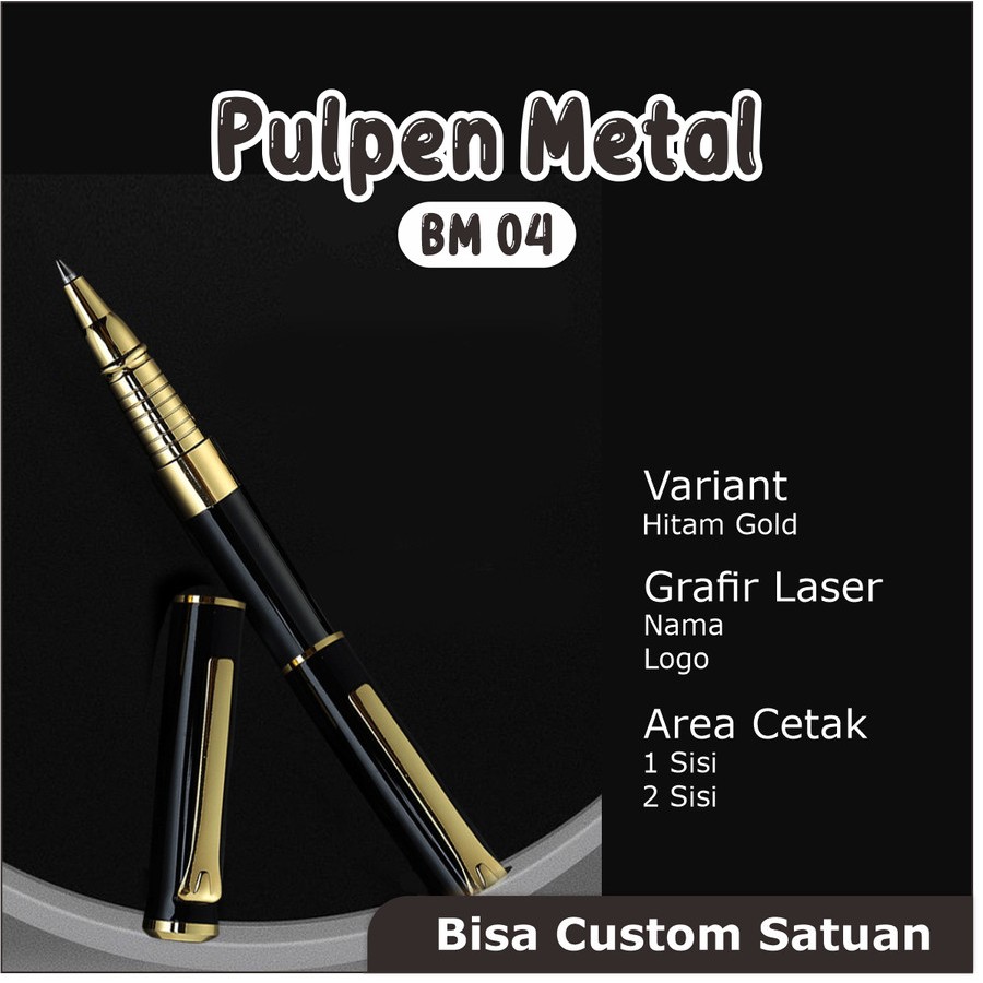 

Custom BallPoint Metal Pen Ball Buka Tutup Pulpen Besi BM04 Grafir Logo Nama Souvenir Perusahan
