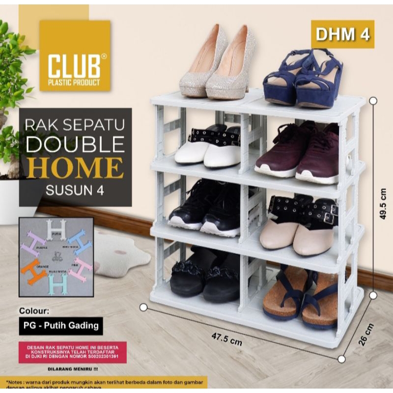 Rak Sepatu Plastik/ Rak Sepatu Murah DHM 4/5/6