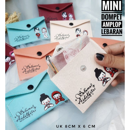 

[ 12 pcs ]MINI DOMPET AMPLOP LEBARAN