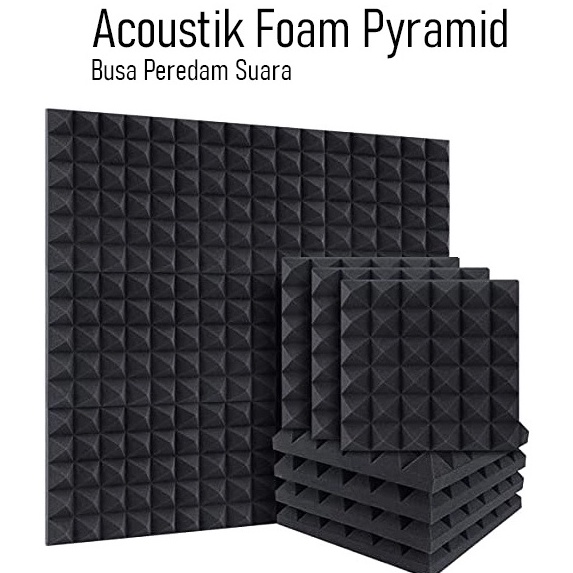 MTN631 Terlaku Busa Peredam Suara Model Pyramid  Peredam Suara Ruangan 5x5cm
