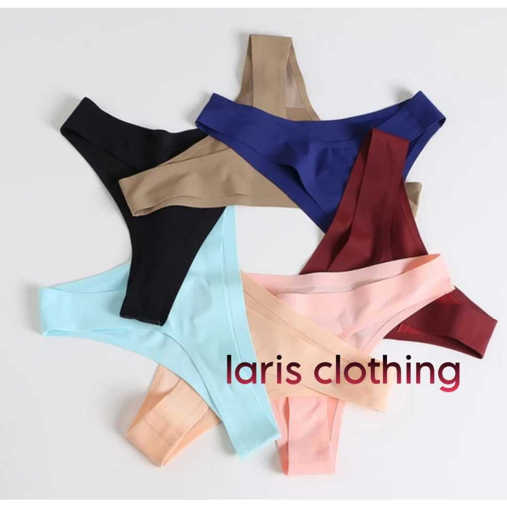 Laris - Paket Celana Dalam Wanita G String Seamless / CD Wanita Seksi G String 811-22