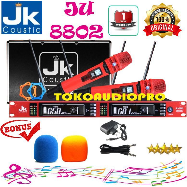 JK Coustic JU8802 JU-8802 Microphone Wireless Original