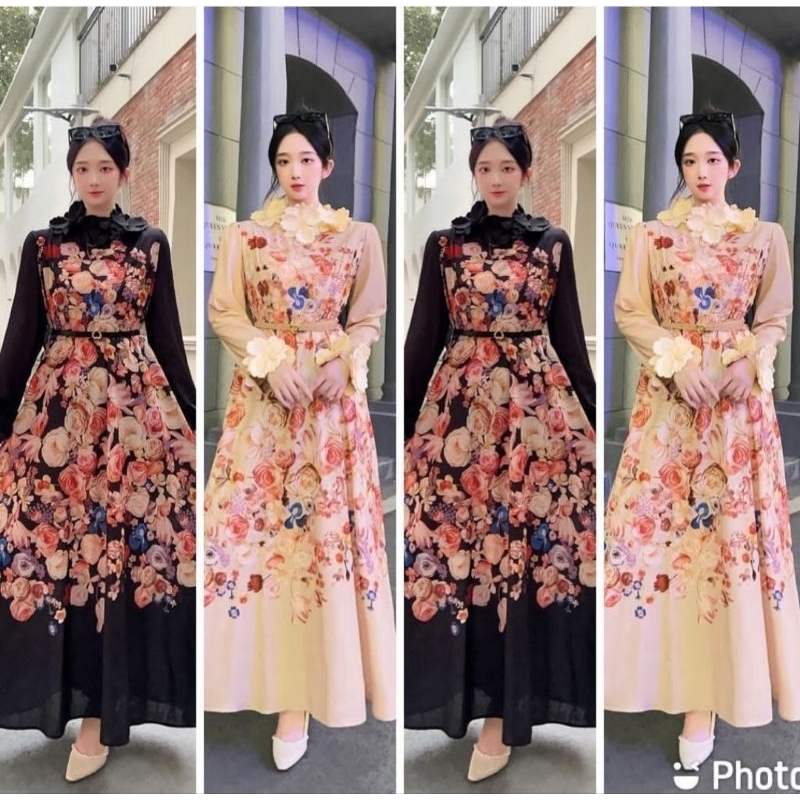 Dress Rosalinda Gamis cantik Dres premium bunga