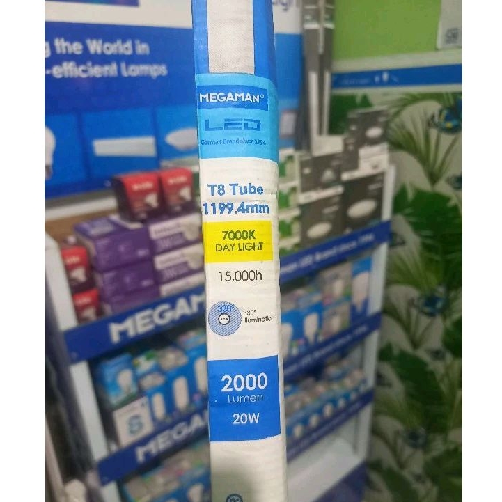 LAMPU TL/T8 MEGAMAN 20W / LAMPU NEON PANJANG 120CM bergaransi