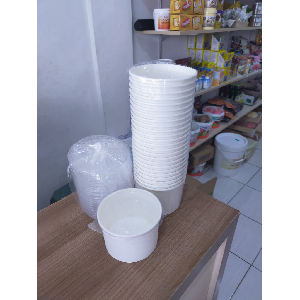 Cup Bowl 500ml 17oz STARPACK DENGAN TUTUP / Paper Bowl 500ml 17oz / Mangkuk Kertas / Soup Cup / Rice