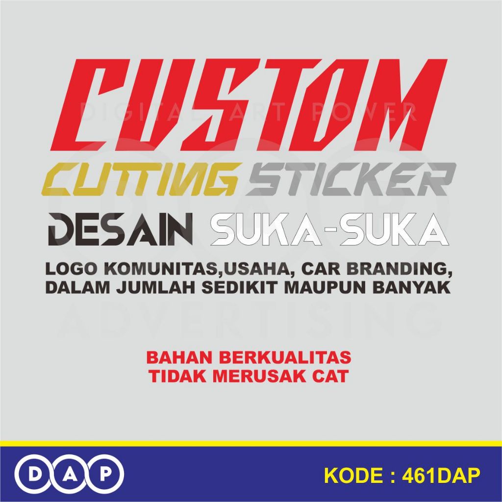 

461 - STIKER CUTTING CUSTOM - TERBAIK