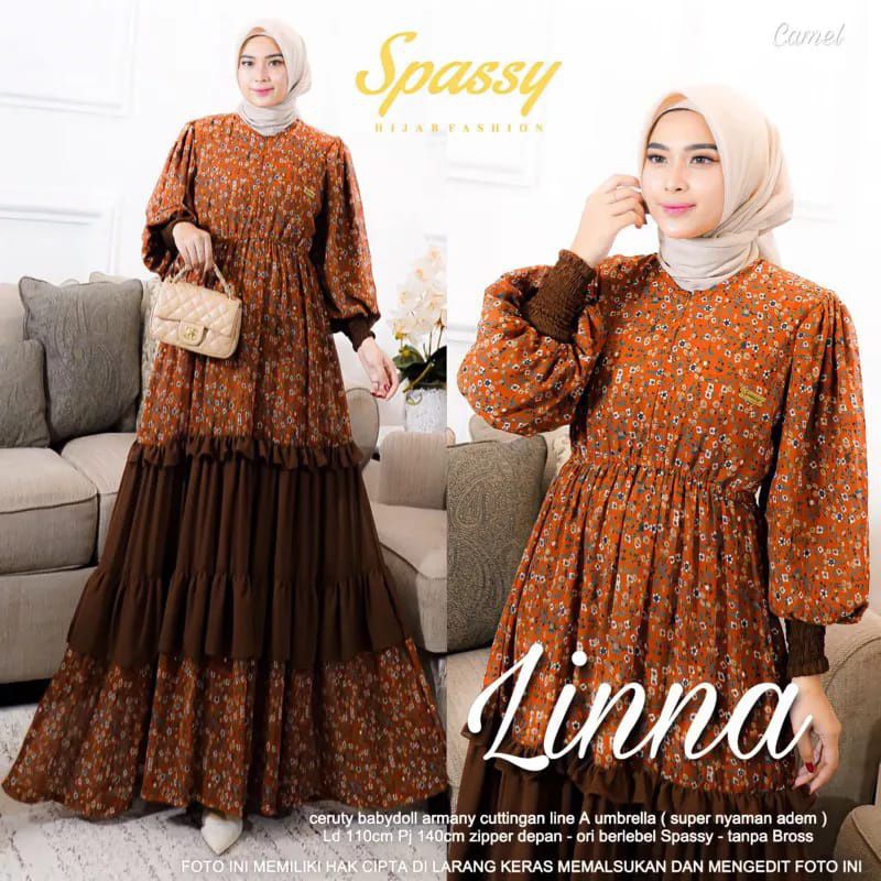 Saukiah Dress /Najrah dress/Linna Dress/ Gamis ceruty kekinian free belt