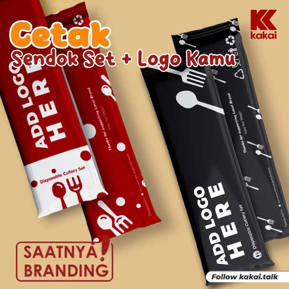 CUSTOM SENDOK GARPU MAKAN SET/CUSTOM PLASTIK SENDOK GARPU SET / CUSTOM SENDOK GARPU STERIL / CUSTOM