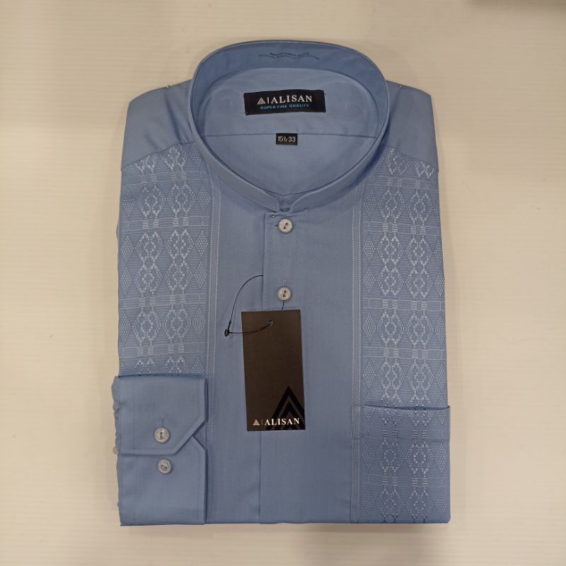 Alisan Koko Bordir Motif Mozaik Lengan Panjang Reguler