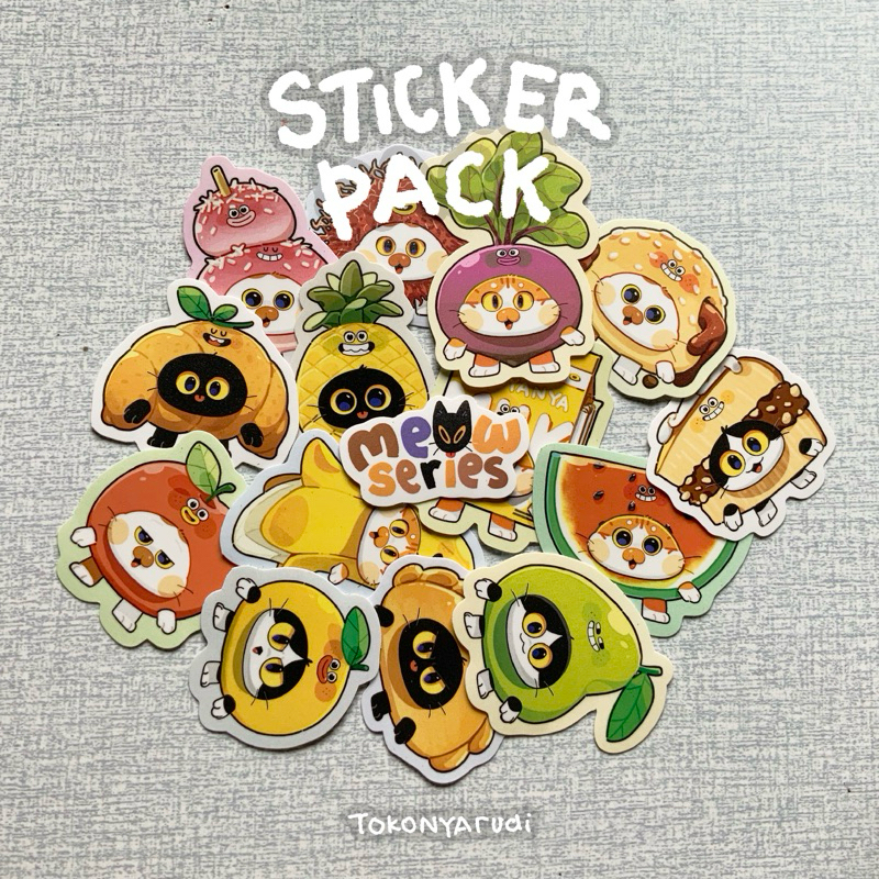 

sticker kat | sticker pack lucu kucing | by rudi