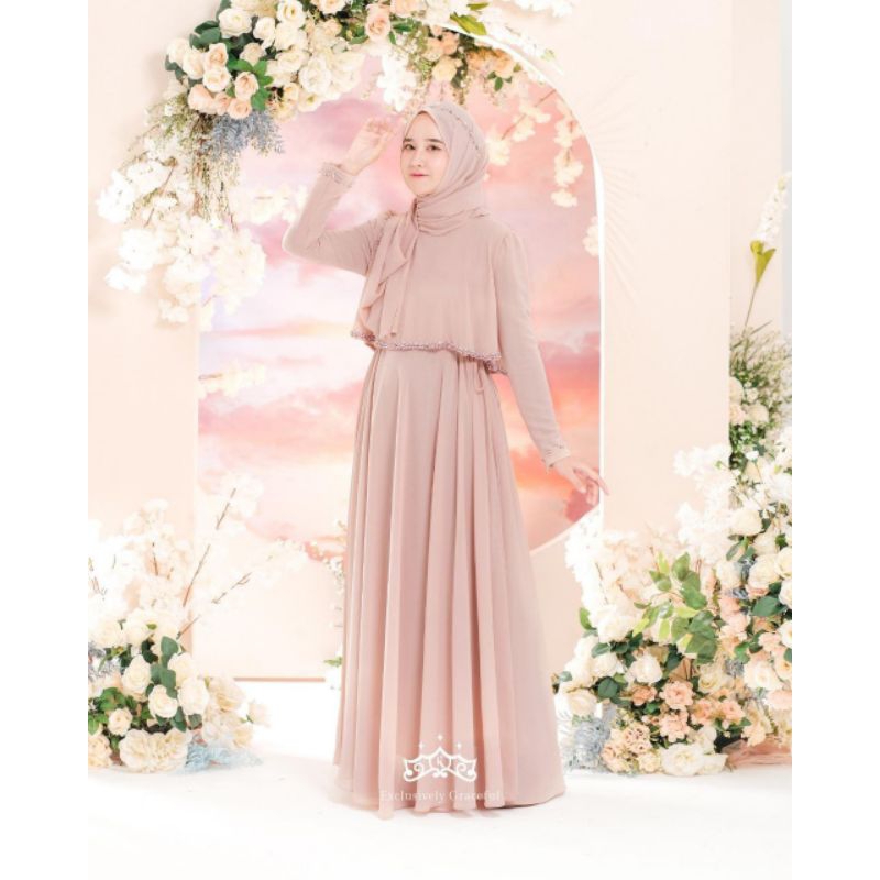 READY STOCK PASHMINA HAWA DRESS BY KAZAMI STORE