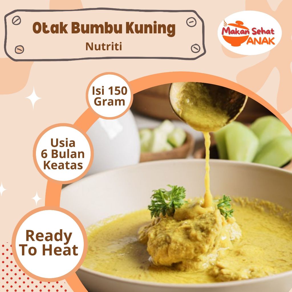 Nutriti Otak Sapi Grassfed Bumbu Kuning Best Seller MPASI 6 Bulan Keatas By Makan Sehat Anak