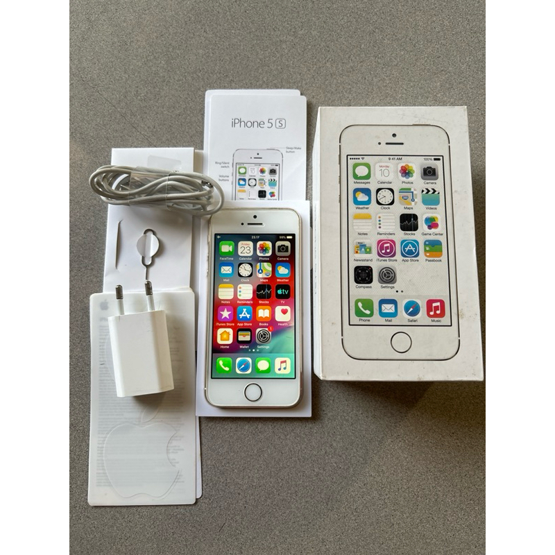 IPHONE 5S GOLD 64G SECOND BEKAS SEKEN ORI MULUS FULL SET