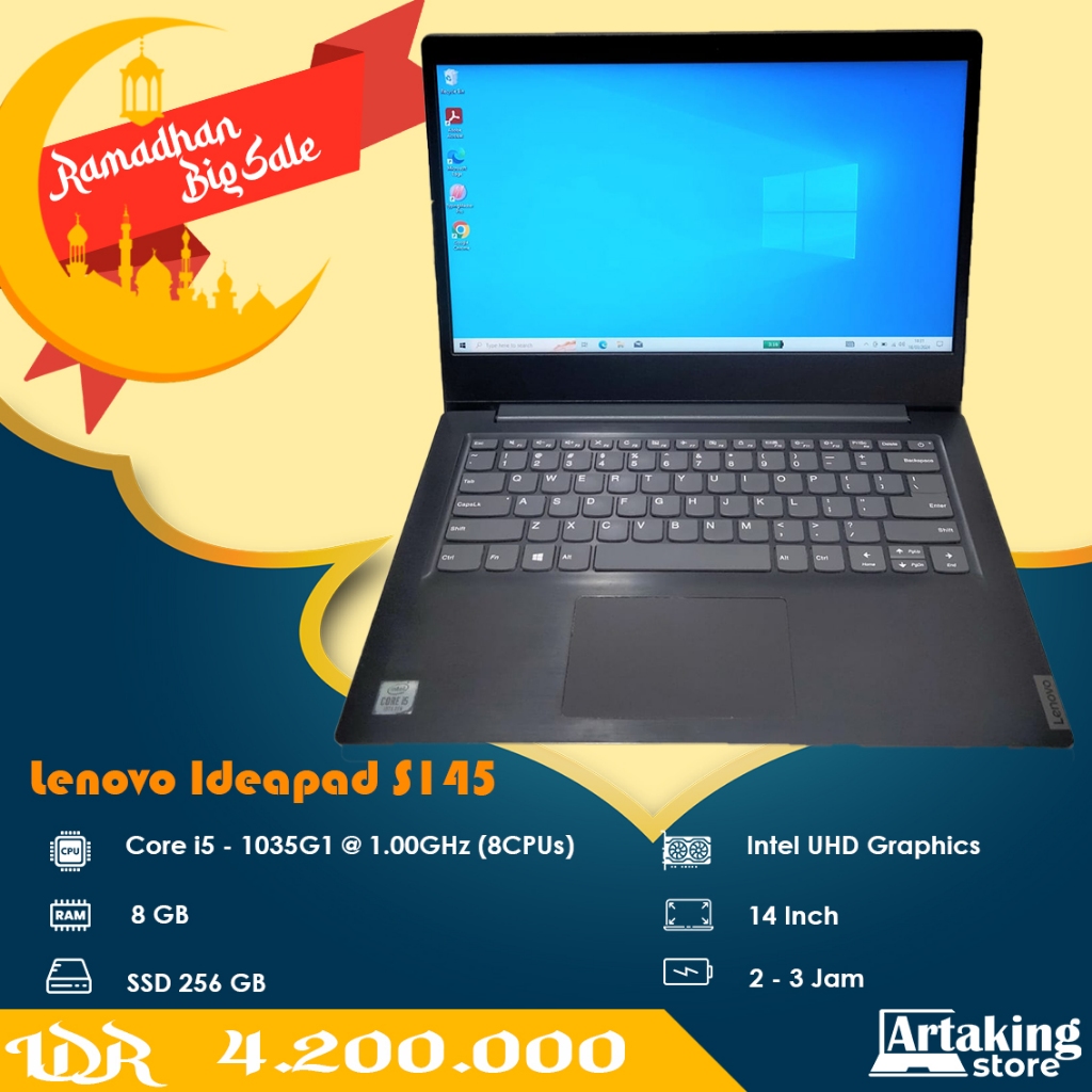 Promo Ramadhan - Lenovo Ideapad S145 - Core i5 - Gen 10 th - Ram 8 gb
