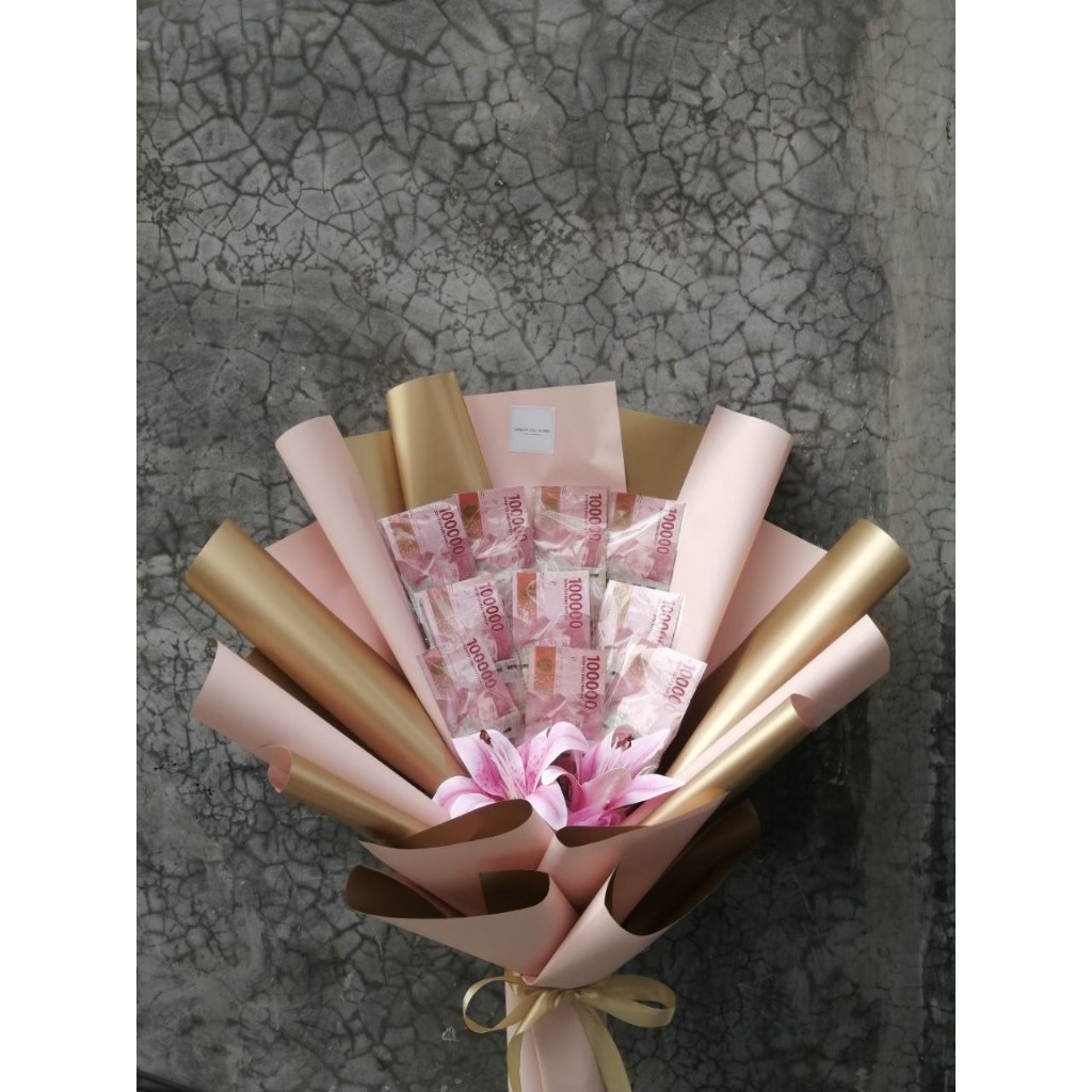 MONEY BOUQUET / BUCKET UANG KERTAS ASLI / BUKET UANG VANCY FLORIST / MONEY BOUQUET 100 RIBU 10 LEMBA