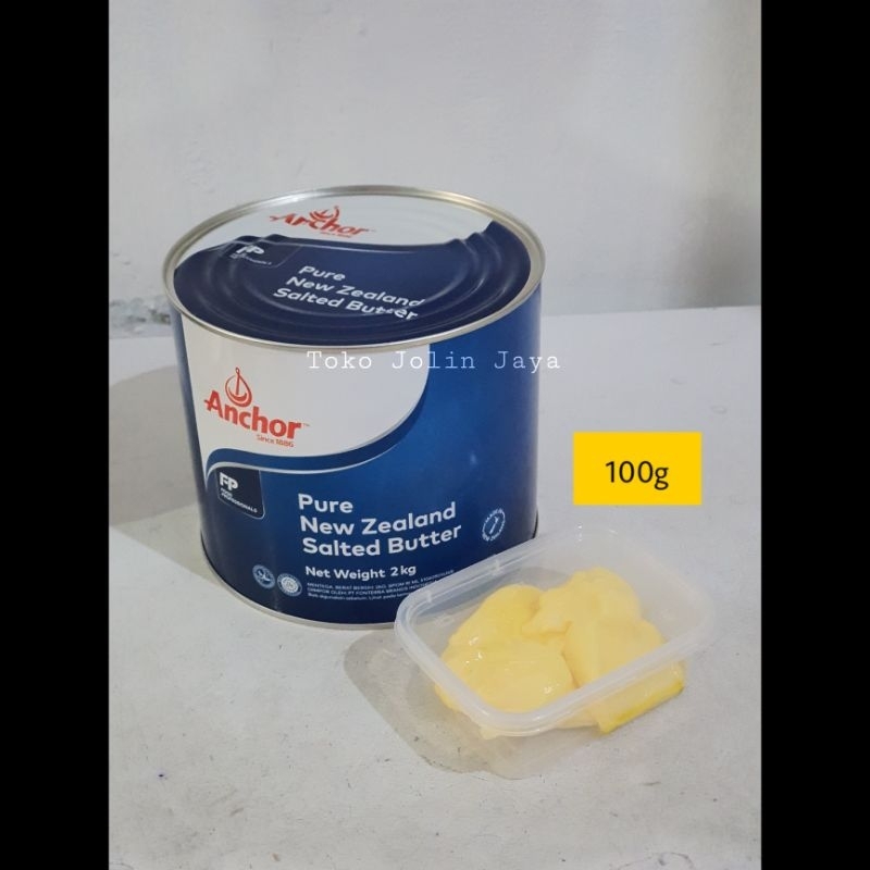 

(Khusus Instant) 100g Anchor SALTED butter / mentega Anchor kiloan