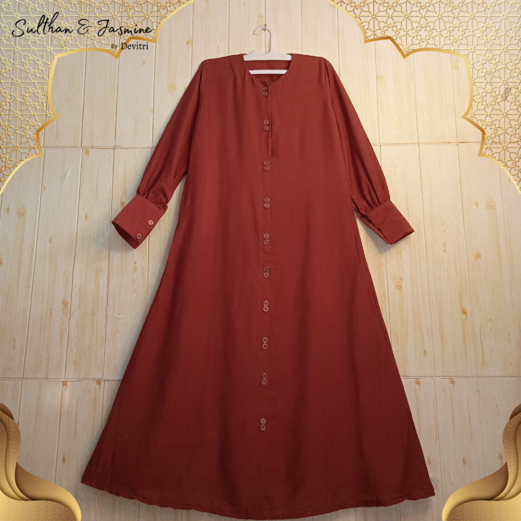 GAMIS CASSUAL POLOS VARIASI KANCING MANIS II GAMIS BAHAN KATUN POLO LINEN ORI