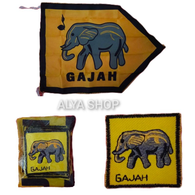 BET REGU GAJAH | Bet Tanda Regu Hewan | Tanda Regu Bordir Gambar Hewan | Badge Pramuka