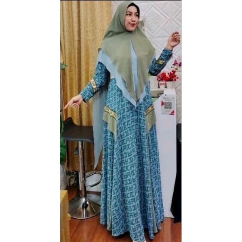 Gamis  Unaysah syari by Yodizein Gamis set Terbaru Gamis Mewah Gamis premium