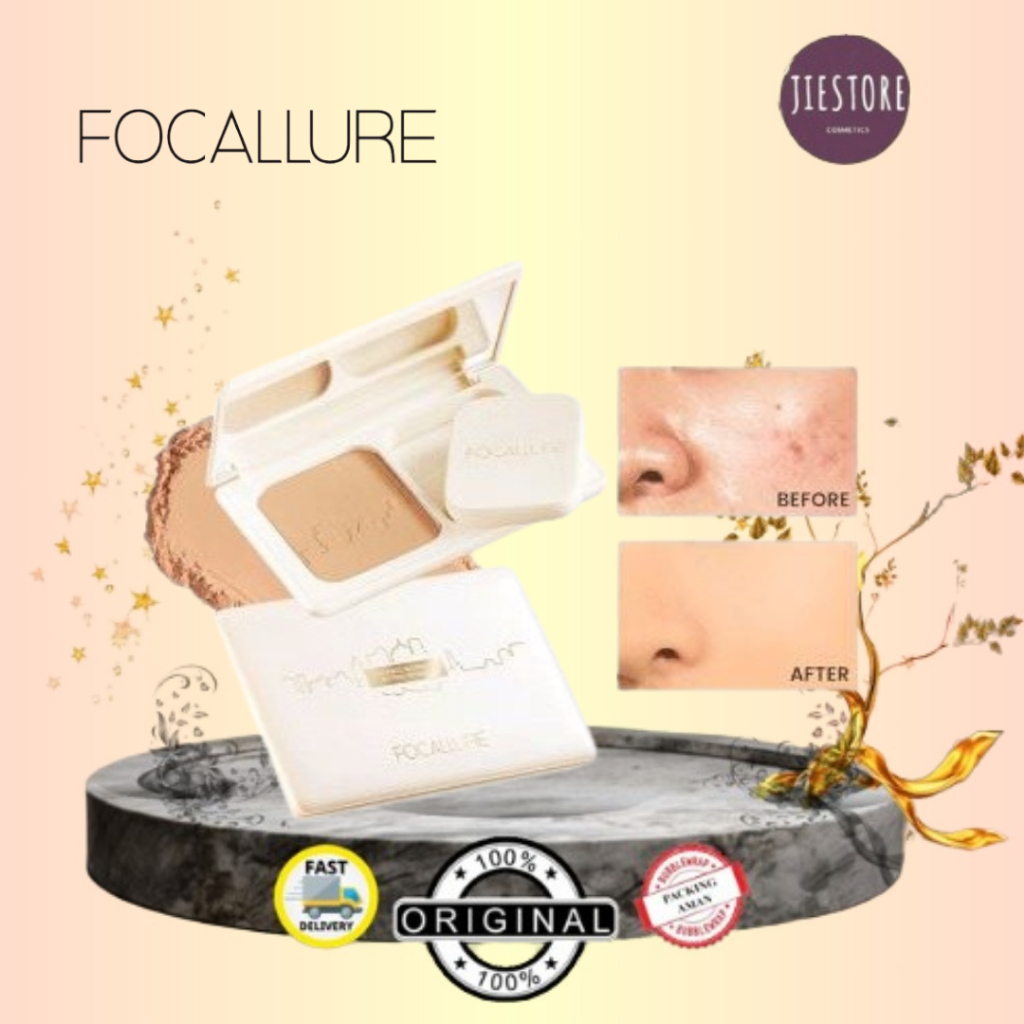 FOCALLURE #ModernUrban Oil Control Powder Foundation SPF 35 High Coverage Two Way Cake FA338