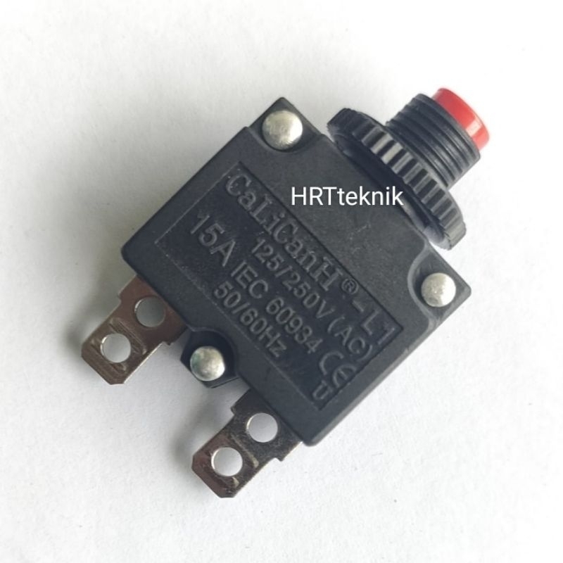 Overload Protector (15 Ampere) Circuit Breaker Stop Button 15 Ampere