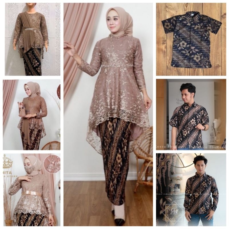 Couple Kebaya Sarimbit Keluarga Kebaya pesta Keluarga Kebaya Hajatan