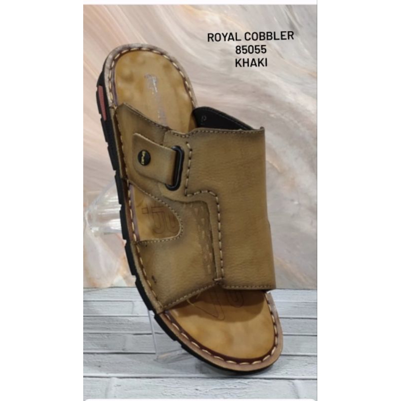 sandal pria bahan kulit asli tapak lentur / elastis ROYAL COBBLER