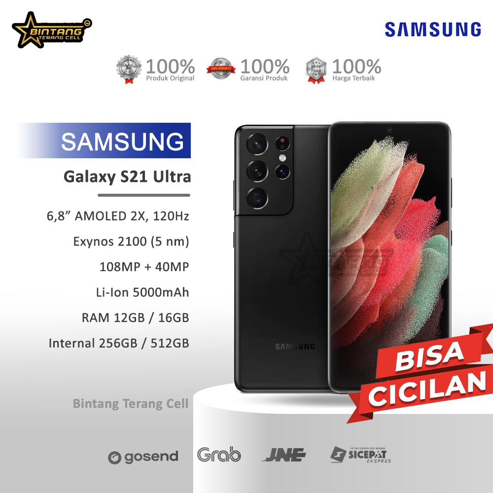Hp Samsung S21 ultra samsung galaxy s21ultra 5G Ram 16/512Gb Garansi Resmi