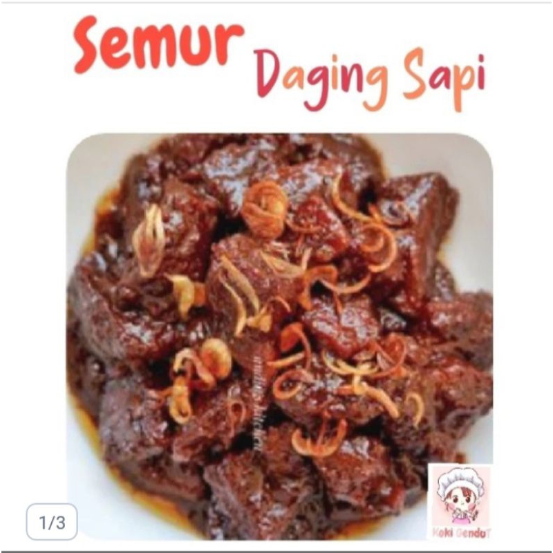 

semur daging sapi kecap manis lauk matang masakan siap saji