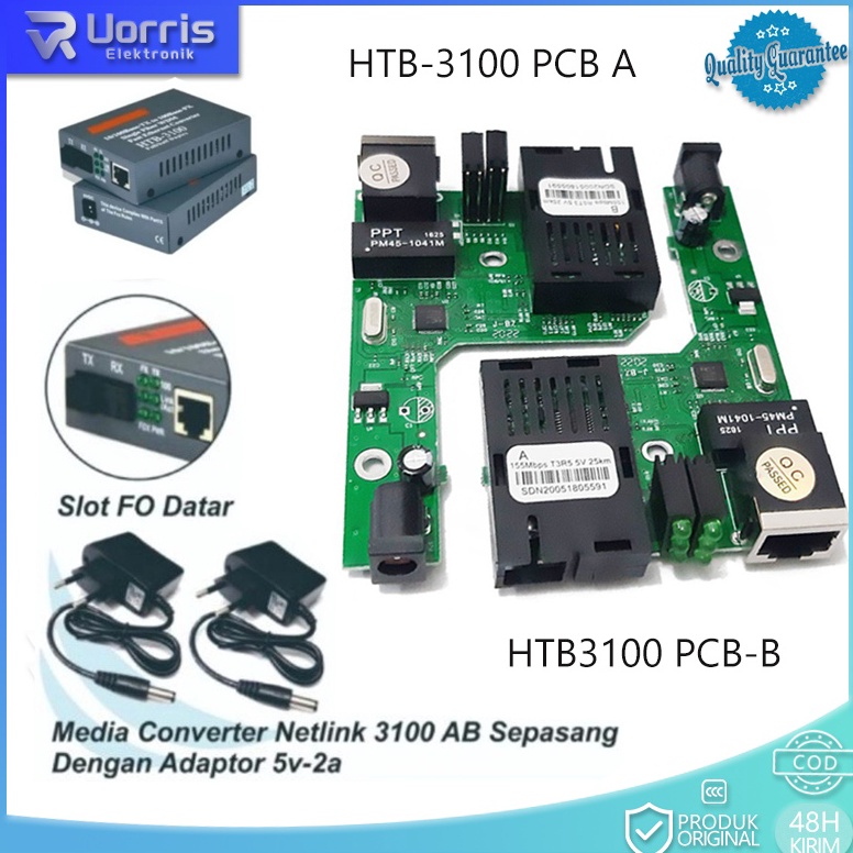 Terlaris PCB NETLINK HTB31 A B Side A Side B Fiber Optic Media Converter FO