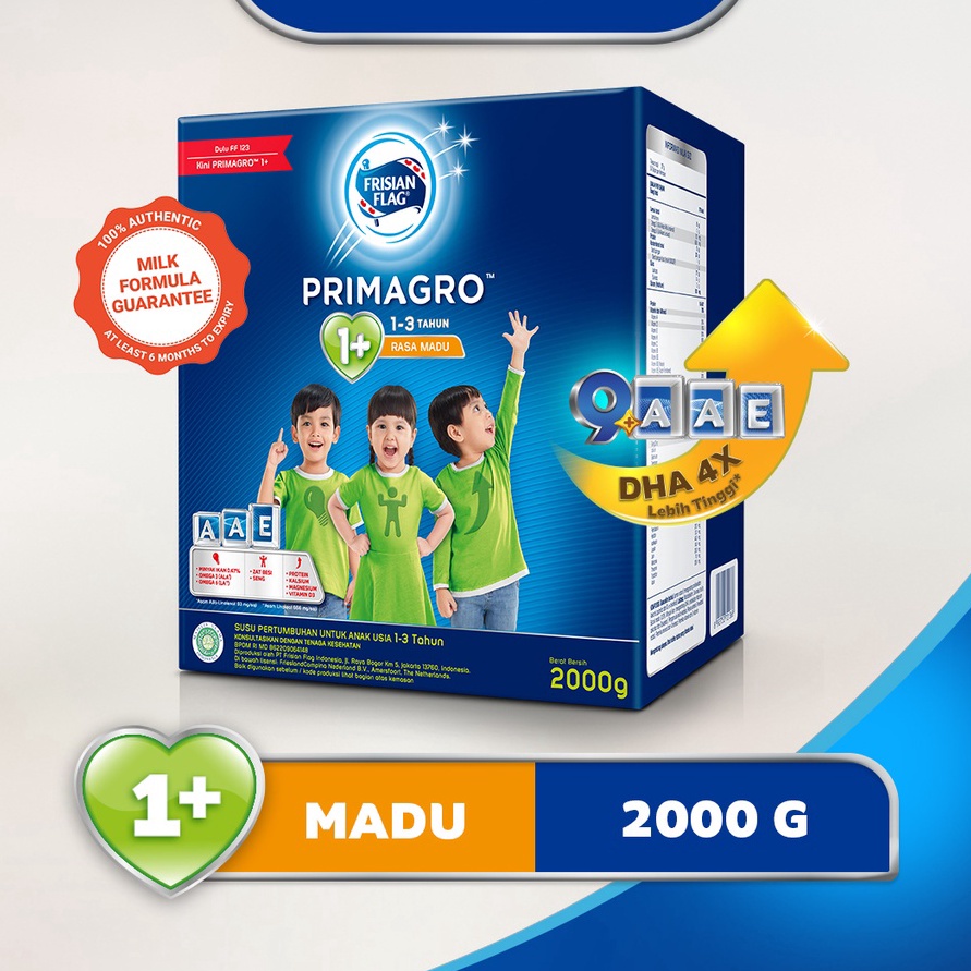 Frisian Flag Primagro 1 Madu 2 gr 13 tahun Susu Formula Pertumbuhan Anak  1 Pcs
